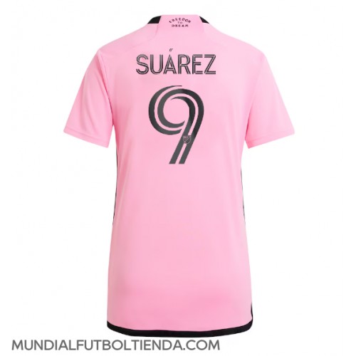 Camiseta Inter Miami Luis Suarez #9 Primera Equipación Replica 2024-25 para mujer mangas cortas